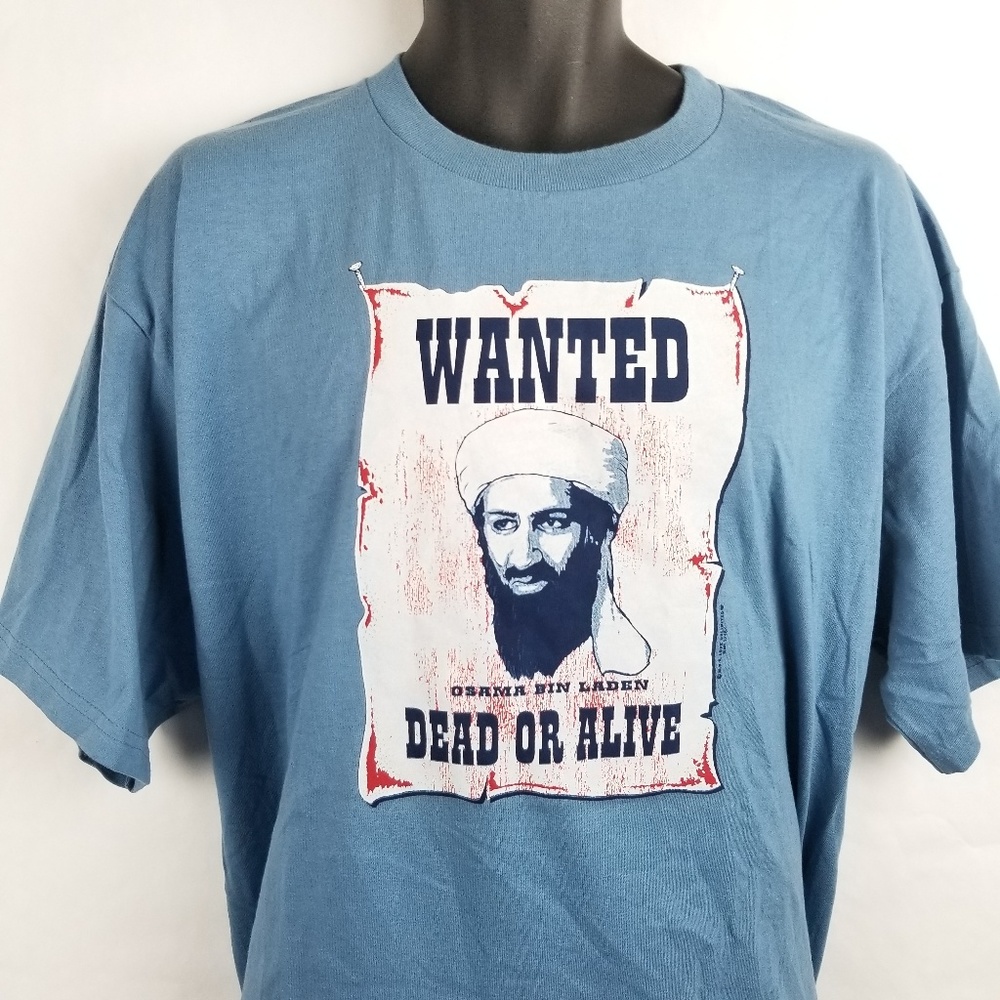 Osama Bin Laden Retro Wanted Dead Alive T Shirt